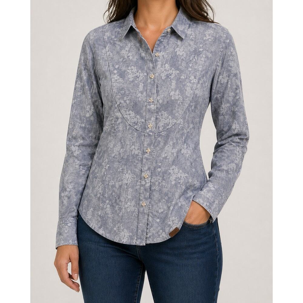 Ariat Western Shirt Womens Large Floral Rodeo Cowboy Southwestern